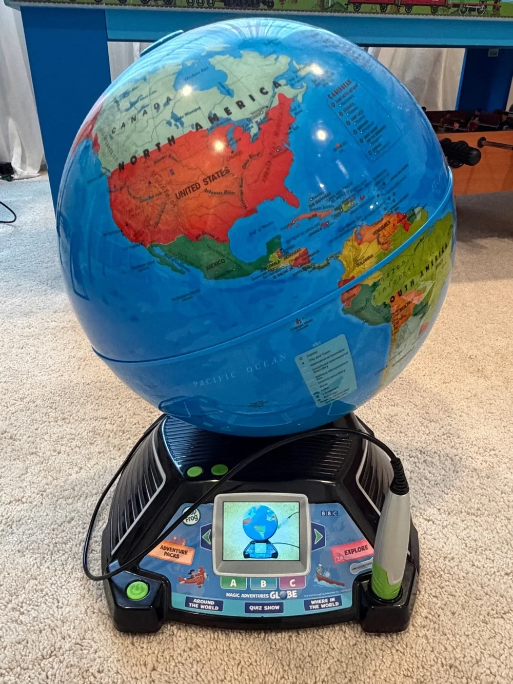 Educational Blue Interactive Kids Globe with Stylus